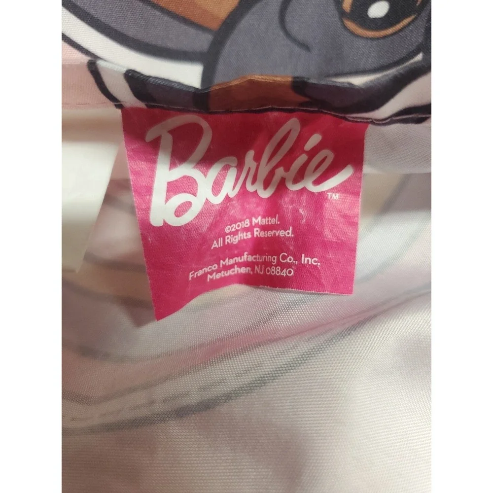 Barbie Twin‎ Sheet Bedding Pink Cat Dog Donut Ring Rainbow Ice cream